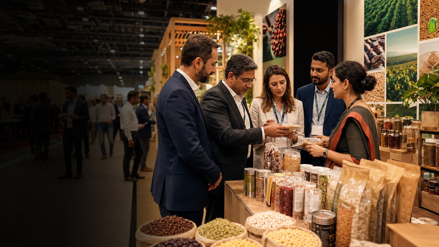 Delegação empresarial Brasil–Índia em feira internacional de alimentos